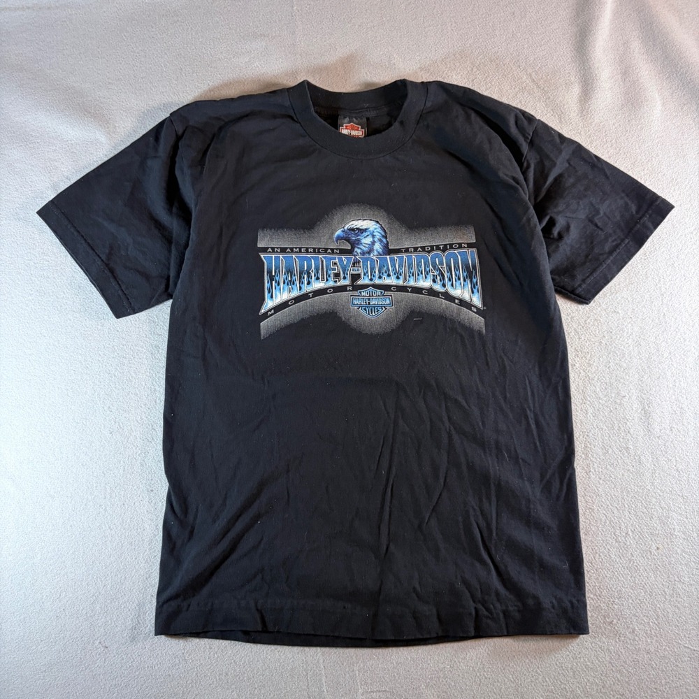 Vintage Harley-Davidson Grand Cayman Pirate Eagle Flame Tee Shirt Mens‎ L 2005
